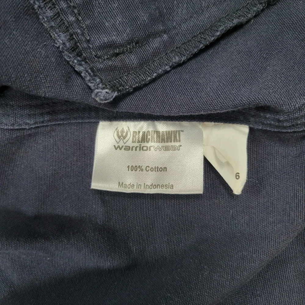 Blackhawk Warrior Wear Shirt Mens Large Navy‎ Blue Canvas Short Sleeve Utility